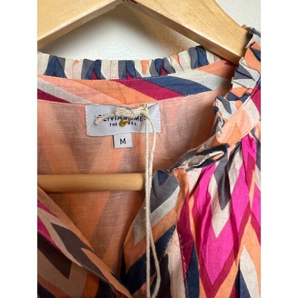 Olivia James the Label Lydia Dress in ZigZag Sunset NWT Sz. M - Picture 5 of 6